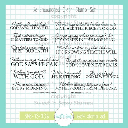 Creative Worship Be Encouraged Clear Stamp Set sns-13-036