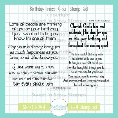 Creative Worship Birthday Innies Clear Stamp Set sns-13-044