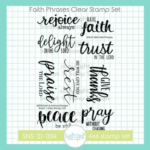 Creative Worship Faith Phrases Clear Stamp Set sns-21-004