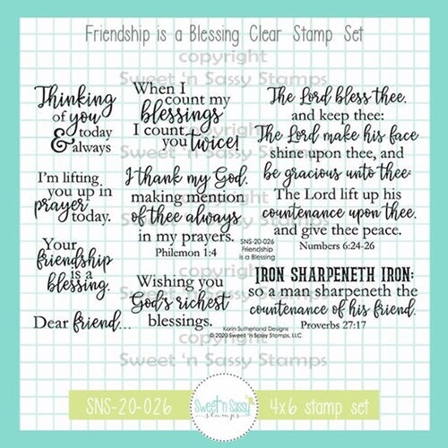 Creative Worship Friendship Is A Blessing Clear Stamp Set sns-20-026