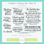 Creative Worship Friendship Is A Blessing Clear Stamp Set sns-20-026