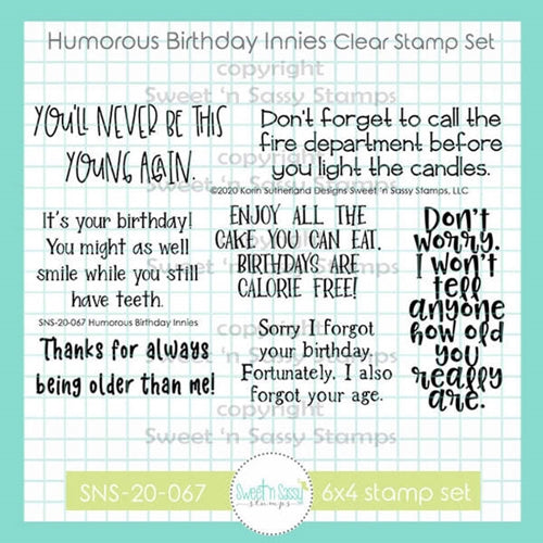 Creative Worship Humorous Birthday Innies Clear Stamp Set sns-20-067