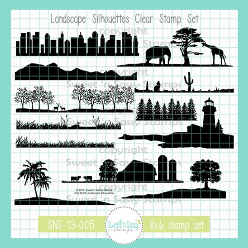 Creative Worship Landscape Silhouettes Clear Stamp Set sns-13-005