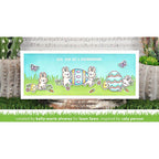 Lawn Fawn Set Eggstraordinary Easter Add-On Clear Stamps and dies lfeeao Easter Slimline card