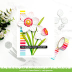 Lawn Fawn Vertical Rainbow Stripes Washi Tape lf3121 Daffodil Hugs Card | color-code:ALT1