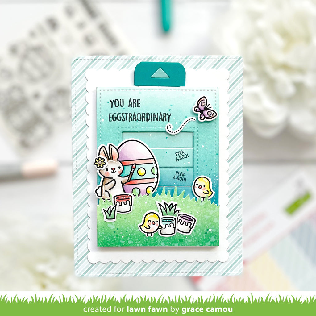 Lawn Fawn Eggstraordinary Easter Clear Stamps lf3077 interactive easter card