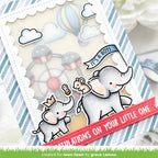 Lawn Fawn Fly High Clear Stamps lf3069 congrats baby card