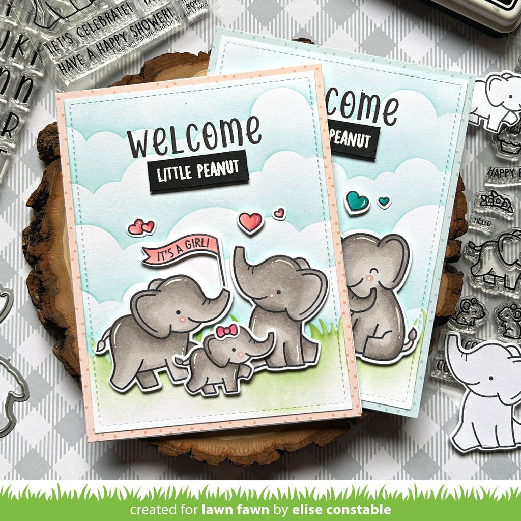 Lawn Fawn Henry Jr's ABCs Clear Stamps lf3082 welcome little peanut card