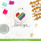 Lawn Fawn Big Scripty Words Hot Foil Plates lf3107 Love Ya Card | color-code:ALT2