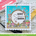 Lawn Fawn Sew Very Mice Clear Stamps lf3061 Embroidery Hoop Sew Amazing Card