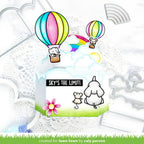 Lawn Fawn Platform Pop-Up Cloud Wrap Around Dies lf3091 Elephant and Hot Air Balloon 3D Card
