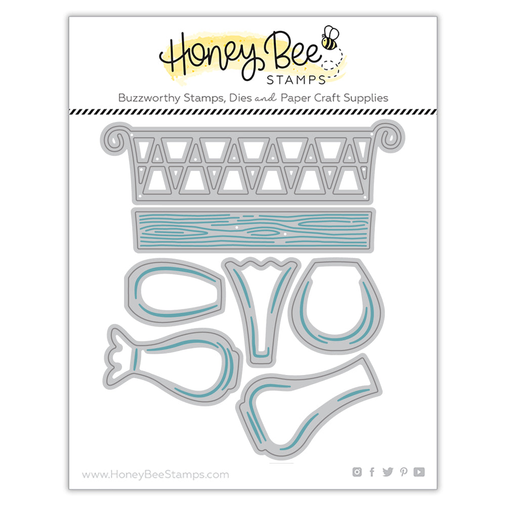 Honey Bee Bud Vases Dies hbds-budvs Metal Outline
