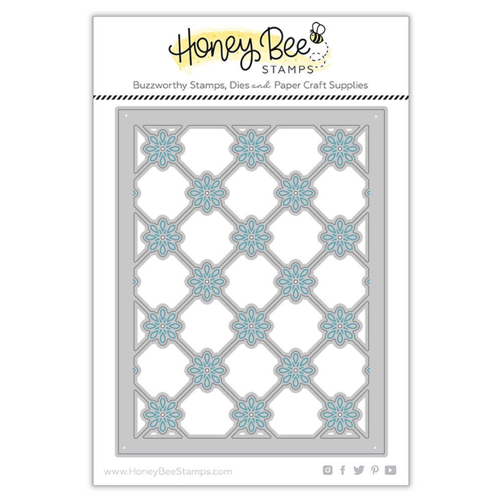 Honey Bee Delicate Daisy A2 Cover Plate Top Die hbds-dela2t Metal Outline
