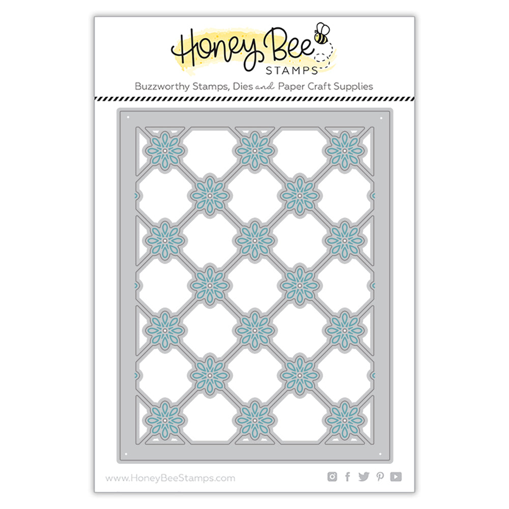 Honey Bee Delicate Daisy A2 Cover Plate Top Die hbds-dela2t Metal Outline