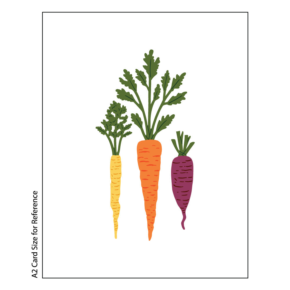 Honey Bee Lovely Layers Carrots Dies hbds-llcar A2 Card Size Reference