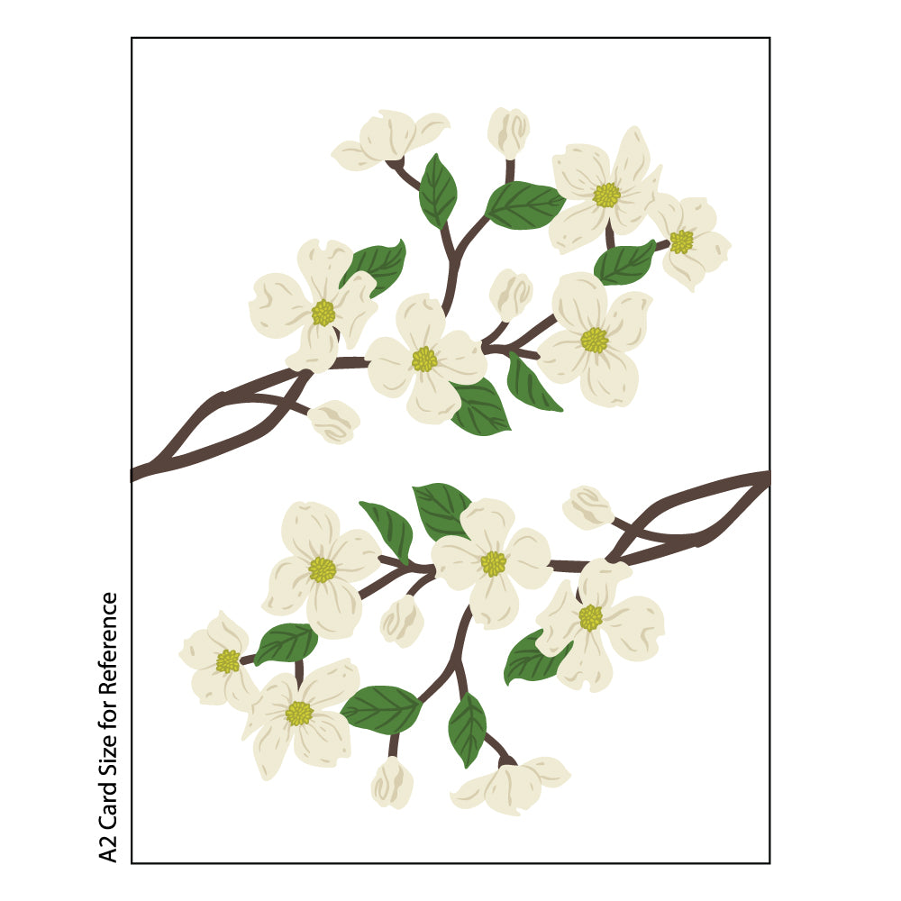Honey Bee Lovely Layers Dogwood Dies hbds-lldgw A2 Size Reference