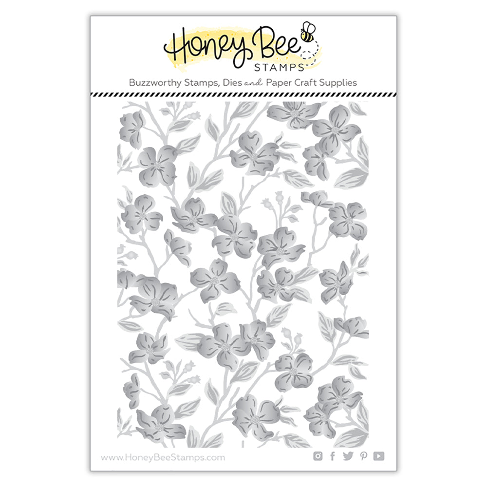 Honey Bee Dogwood Blooms 3D Embossing Folder hbef-006