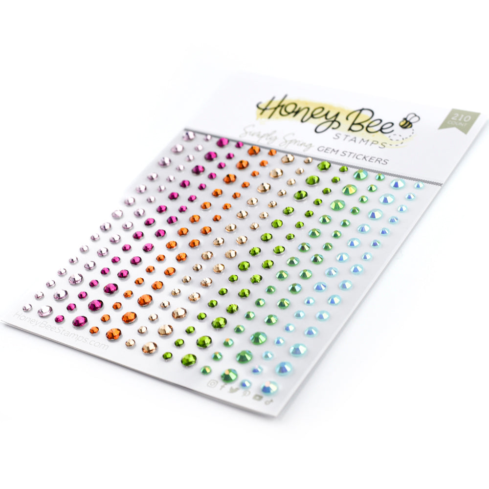 Honey Bee Simply Spring Gem Stickers hbgs-042 Rainbow Gemstones