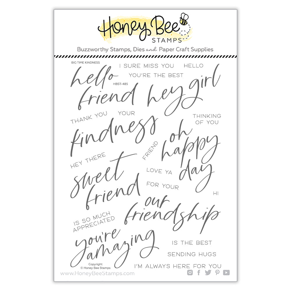 Honey Bee Big Time Kindness Clear Stamp Set hbst-485