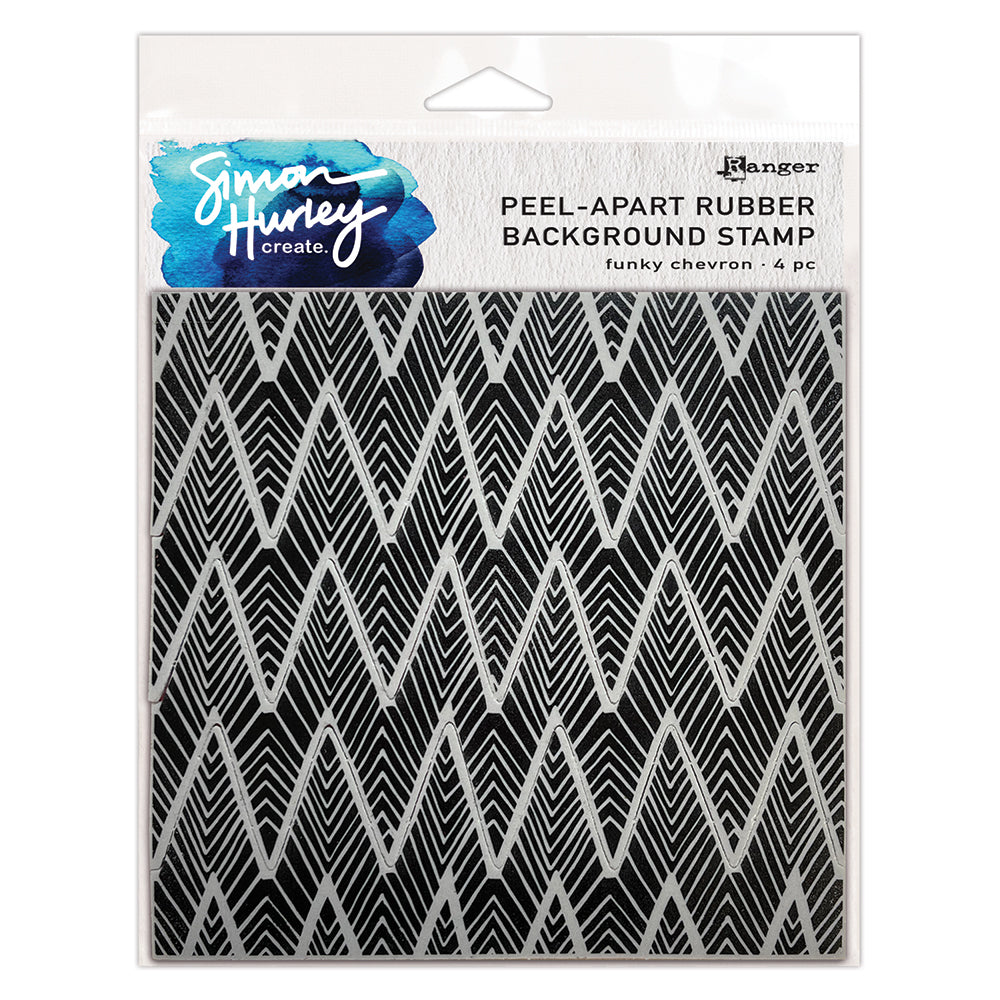 Ranger Simon Hurley Funky Chevron Cling Stamps hur82514