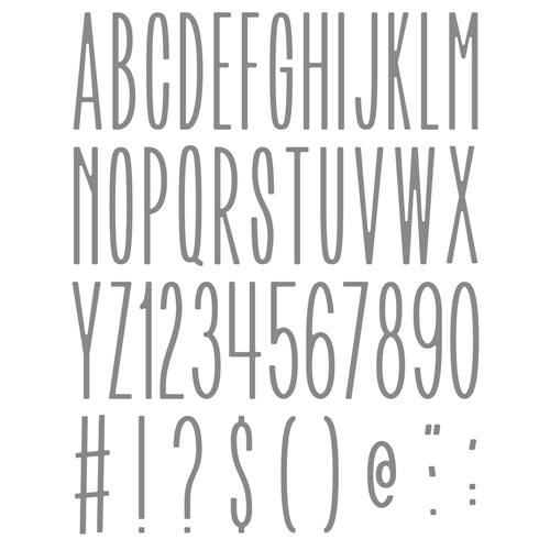 Honey BEE NARROW UPPERCASE ALPHA Dies hbds-bnua