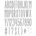 Honey BEE NARROW UPPERCASE ALPHA Dies hbds-bnua