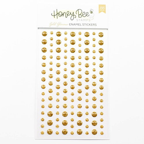 Honey Bee Gold Glimmer Enamel Stickers hbes-009