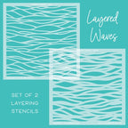 Honey Bee LAYERED WAVES Stencil Set hbsl-106