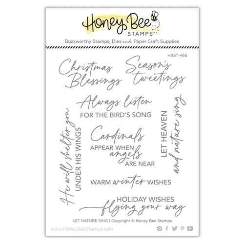 Honey Bee Let Nature Sing Clear Stamp Set hbst-466
