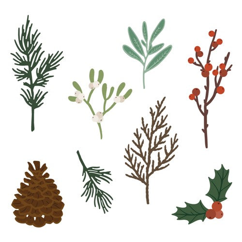 Honey Bee Lovely Layers Winter Greenery Dies hbds-llwgre