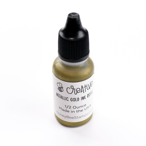 Honey Bee Metallic Gold Pigment Ink Refill hbirf-mtgd
