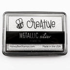 Honey Bee Metallic Silver Pigment Ink Pad hbink-mtsr
