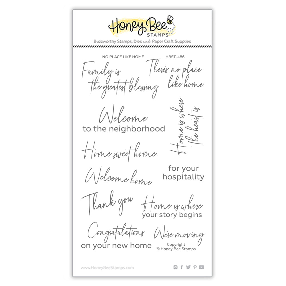 Honey Bee No Place Like Home Clear Stamp Set hbst-486