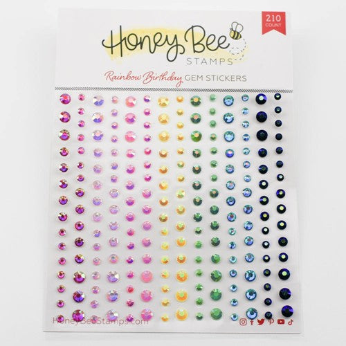 Honey Bee Rainbow Birthday Gem Stickers hbgs-032