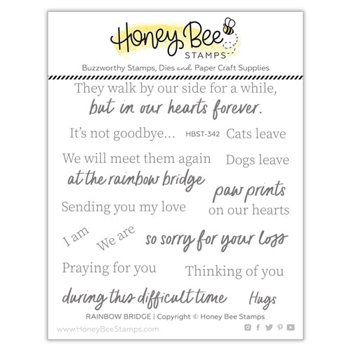 Honey Bee Rainbow Bridge Clear Stamp Set hbst-342