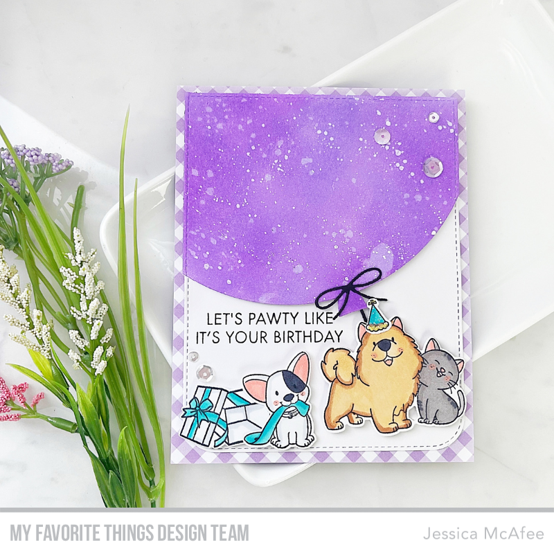 My Favorite Things Presents and Pupcakes Clear Stamps yuzu016 Giant Balloon Card | color-code:ALT02