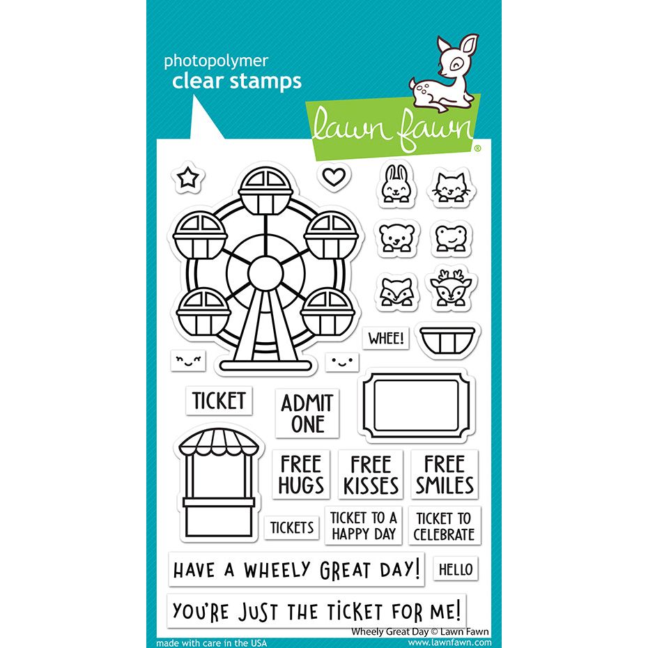 Lawn Fawn Wheely Great Day Clear Stamps lf3071