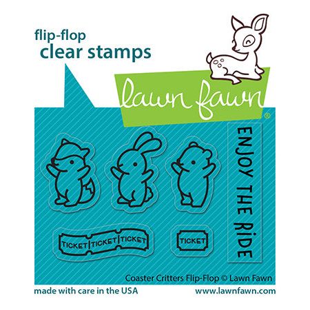 Lawn Fawn Coaster Critters Flip-Flop Clear Stamps lf3075