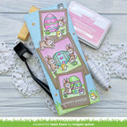 Lawn Fawn Eggstraordinary Easter Clear Stamps lf3077 slimline polaroid easter card