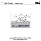 Lawn Fawn Henry Jr's ABCs Spanish Add-On Clear Stamps lf3083 sample spelling