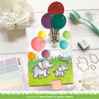 Lawn Fawn Pull 'n Pop Pull Tabs Dies lf3090 happy bday elephants after effect