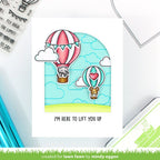 Lawn Fawn Cloud Background Hot Foil Plate lf3108 Encouragement Card