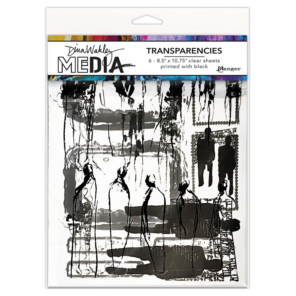 Dina Wakley Frames And Figures Set 2 Media Transparencies Ranger mda82057