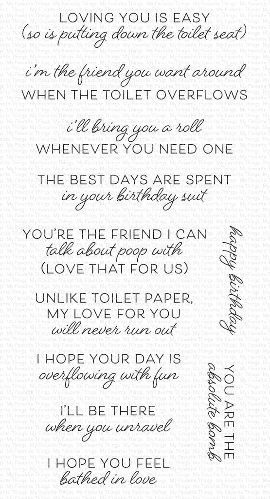My Favorite Things Bathroom Banter Clear Stamps cs764