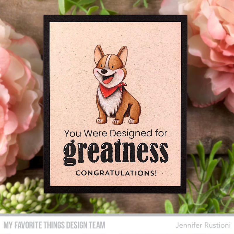 My Favorite Things Thrilled for You Clear Stamps cs770 Congrats Pup Card | color-code:ALT02