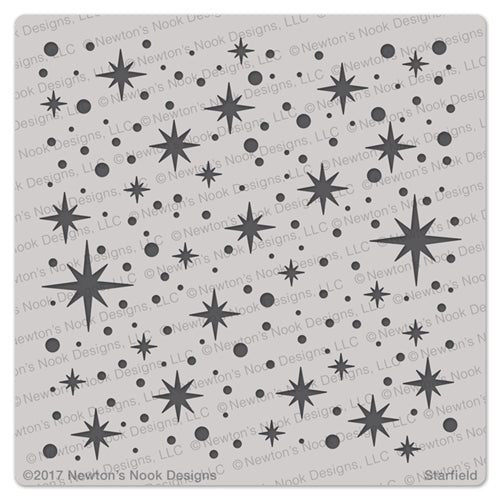 Simon Says Stamp! Newton's Nook Designs STARFIELD Stencil NN1707T03