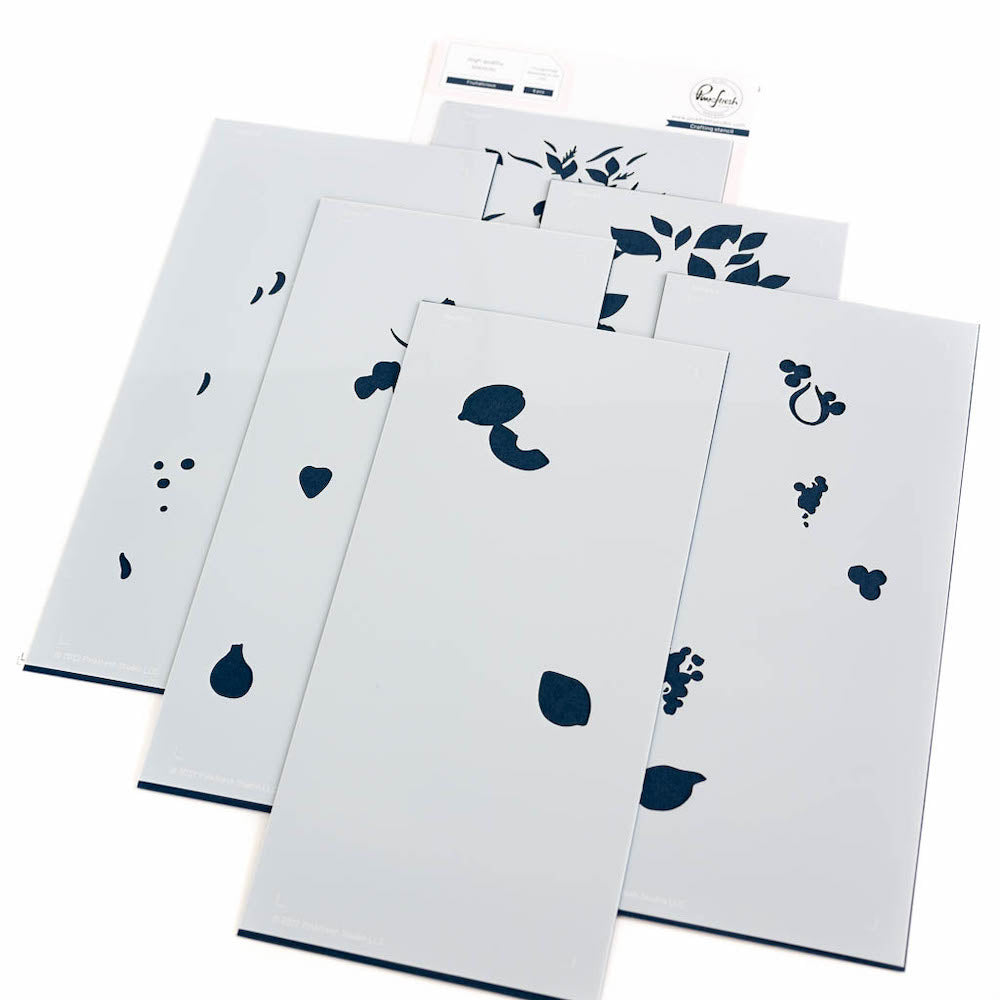 PinkFresh Studio Fruitalicious Stencil Set 189923