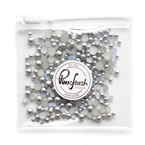 Pinkfresh Studio Matte Silver Metallic Pearl Beads pf085es