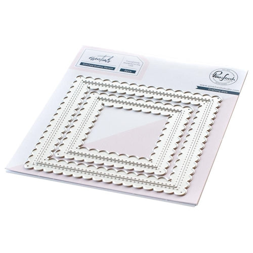 Pinkfresh Studio Stitched Scallop Square Essentials Die Set pf057es