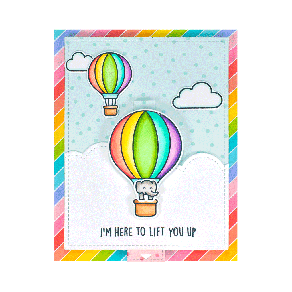 Lawn Fawn Pull 'n Pop Pull Tabs Dies lf3090 here to lift you up interactive gif